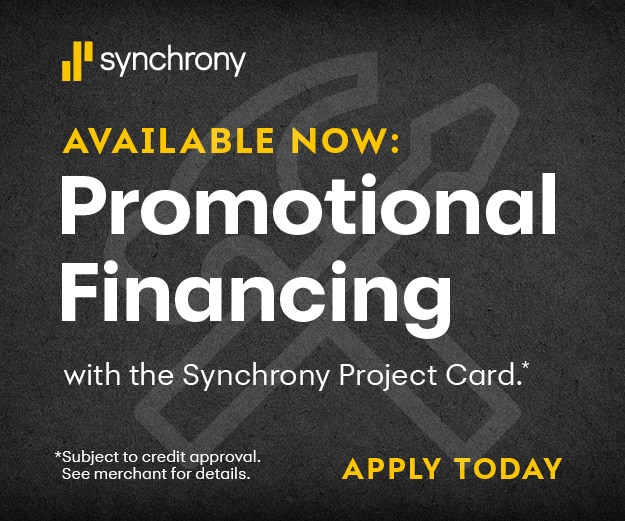 Synchrony Project Card — promotional financing, subject to credit approval